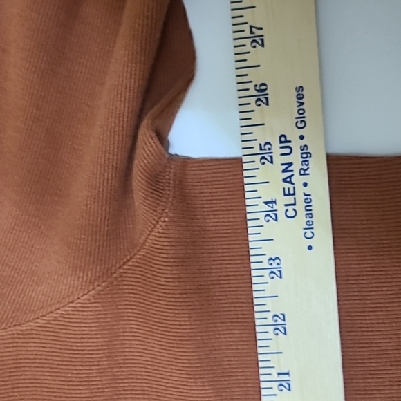 NWT JOSEPH ABBOUD Burnt Orange Ribbed Quarter Zip Pullover Shirt - Size XL - Picture 15 of 15